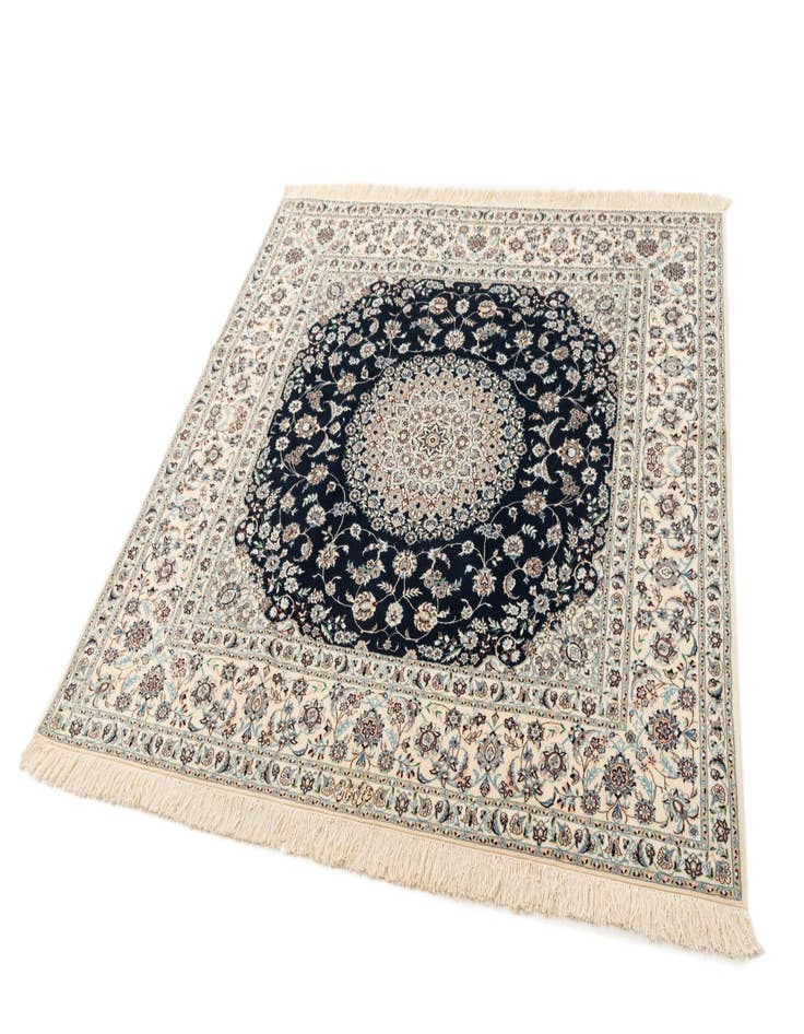 Detail image of  6' 8 x 6' 8  Hand Knotted Nain Rug