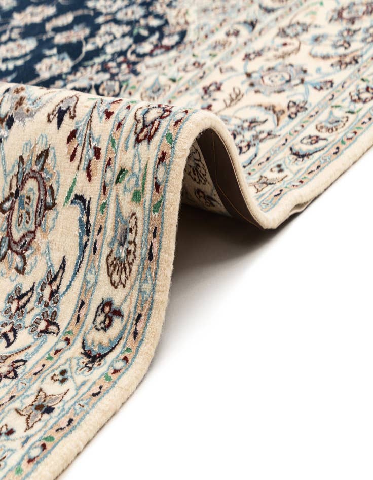 Detail image of  6' 8 x 6' 8  Hand Knotted Nain Rug