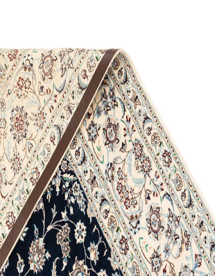 Detail image of  6' 8 x 6' 8  Hand Knotted Nain Rug