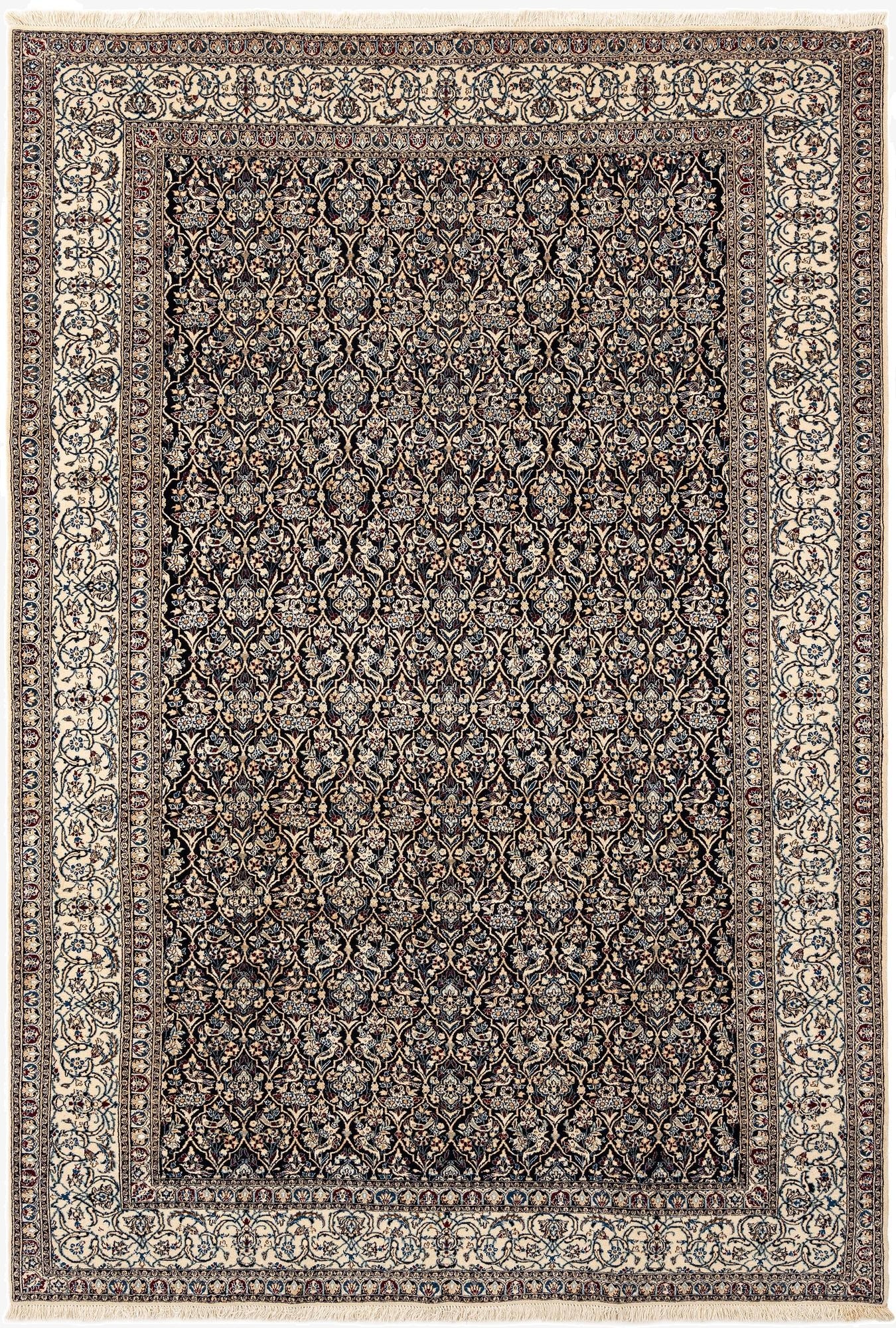  6' 8 x 9' 11  Hand Knotted Nain Rug