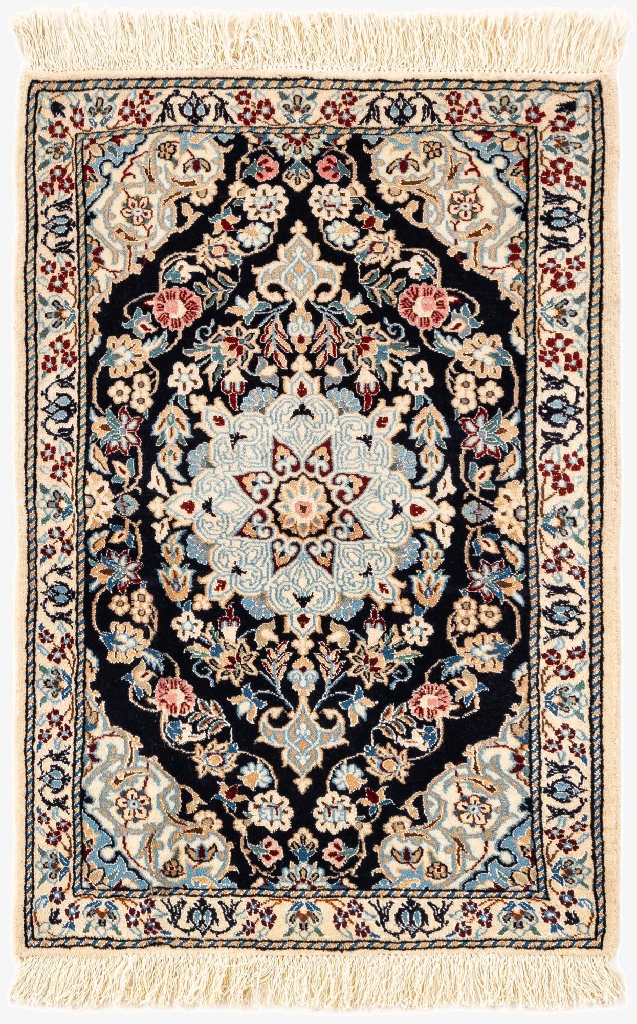  1' 9 x 2' 6  Hand Knotted Nain Rug