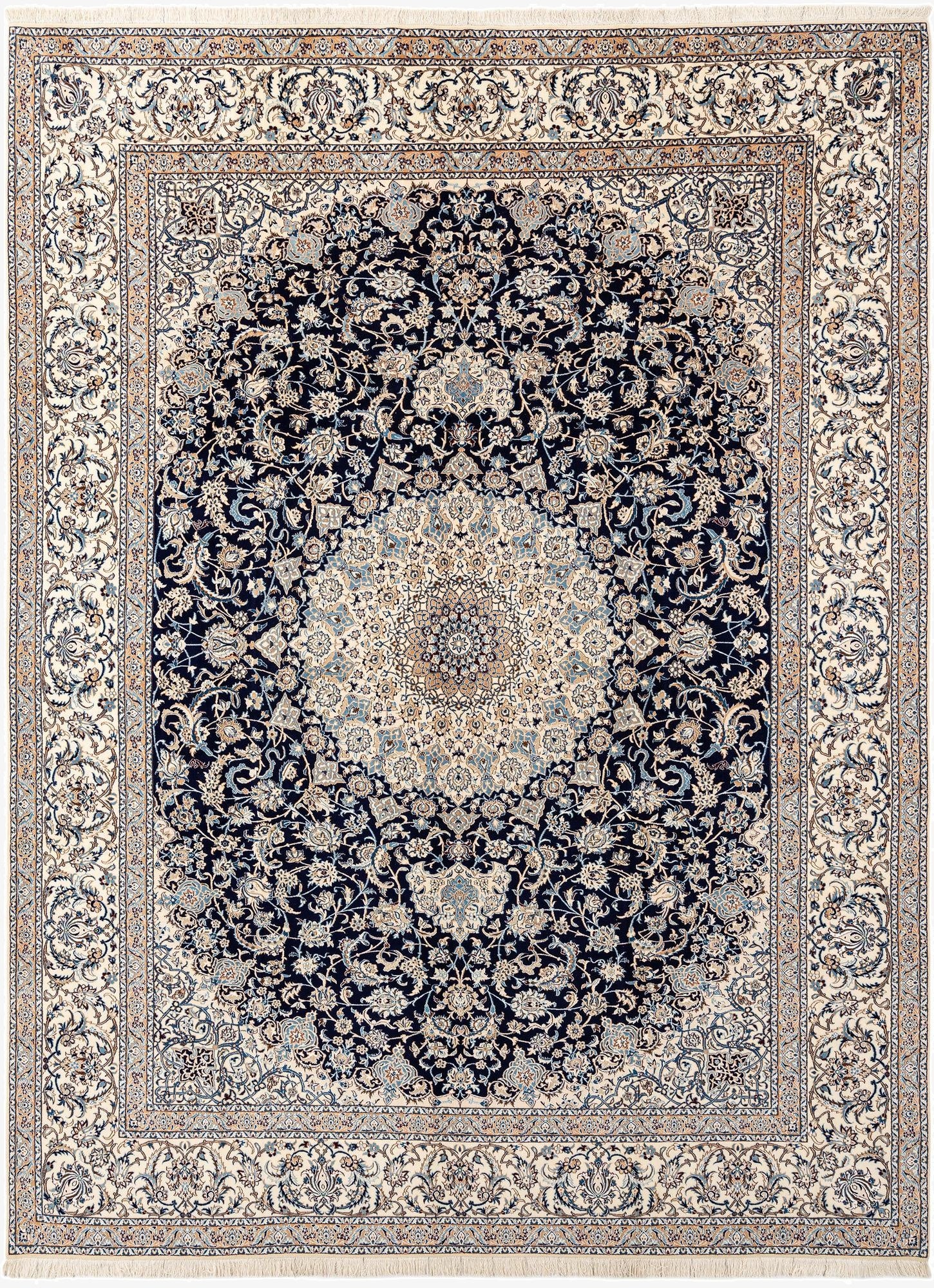  10' 3 x 13' 7  Hand Knotted Nain Rug