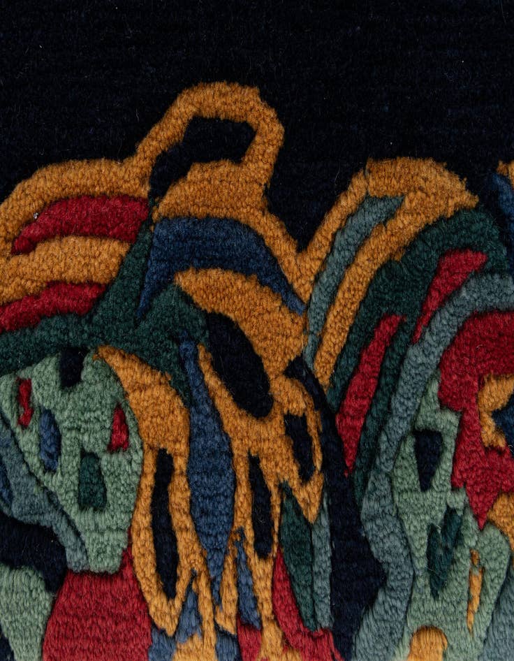 Detail image of  4' 1 x 5' 8  Hand Knotted Nepal Wool Rug