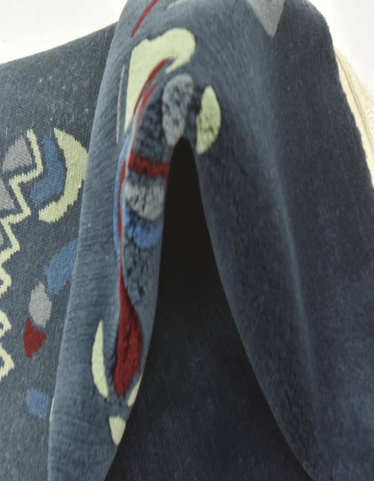 Detail image of  5' 8 x 8'  Hand Knotted Nepal Wool Rug