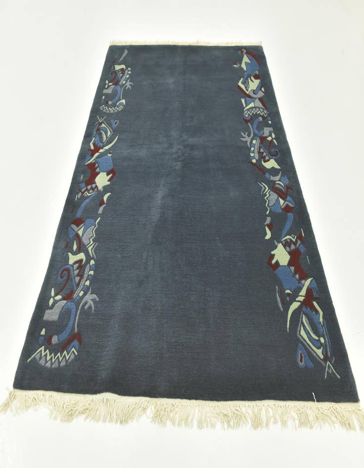 Detail image of  5' 8 x 8'  Hand Knotted Nepal Wool Rug