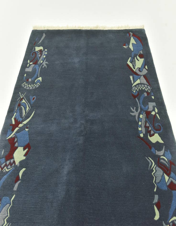 Detail image of  5' 8 x 8'  Hand Knotted Nepal Wool Rug