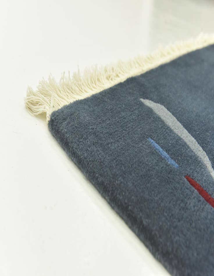 Detail image of  5' 8 x 8'  Hand Knotted Nepal Wool Rug