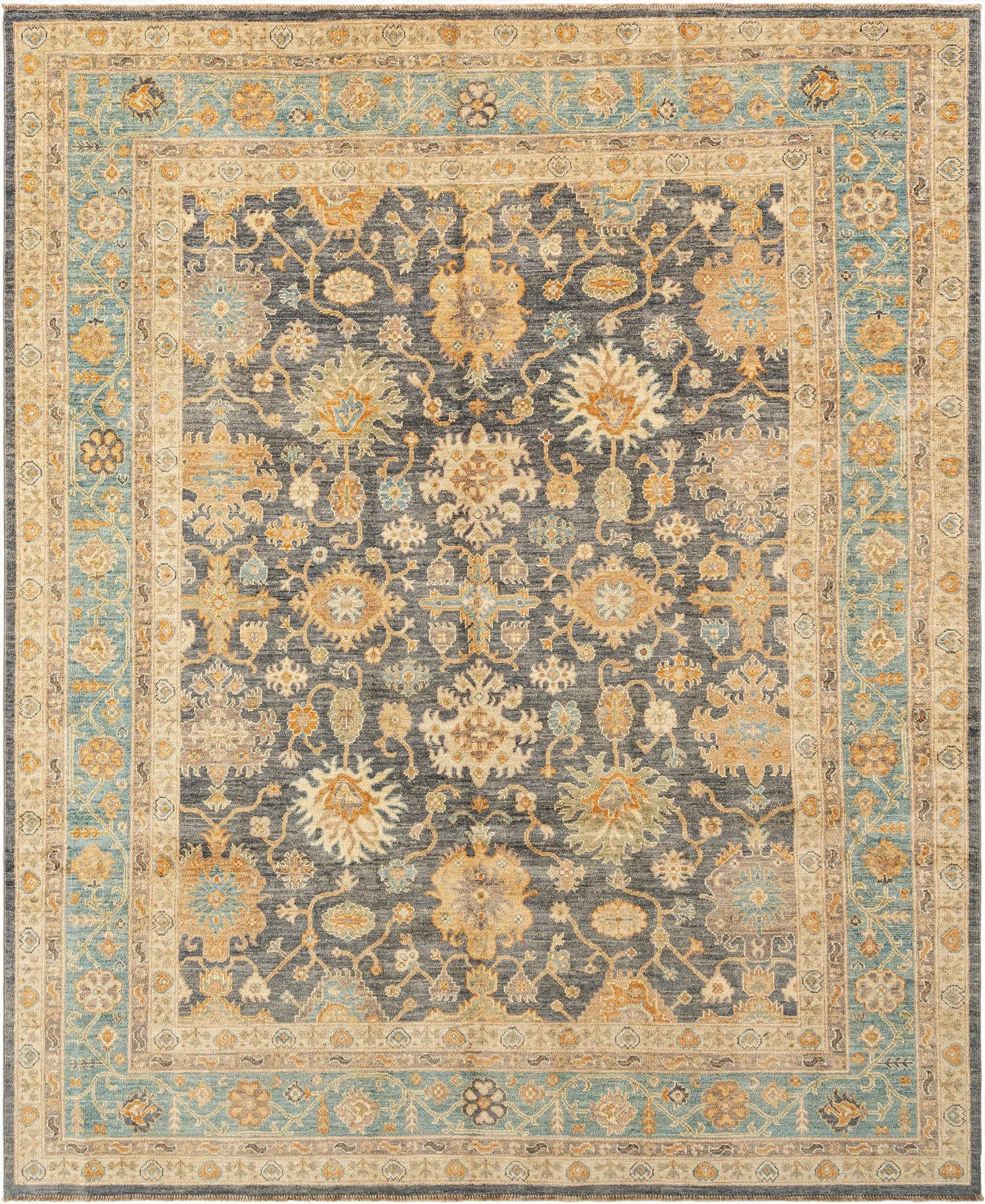  8' 2 x 10'  Hand Knotted Oushak Rug