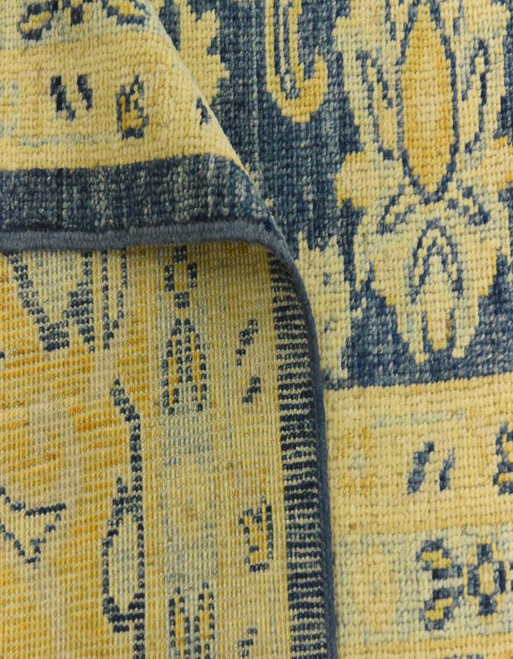 Detail image of  9' 6 x 12' 3  Hand Knotted Peshawar Ziegler Wool Rug