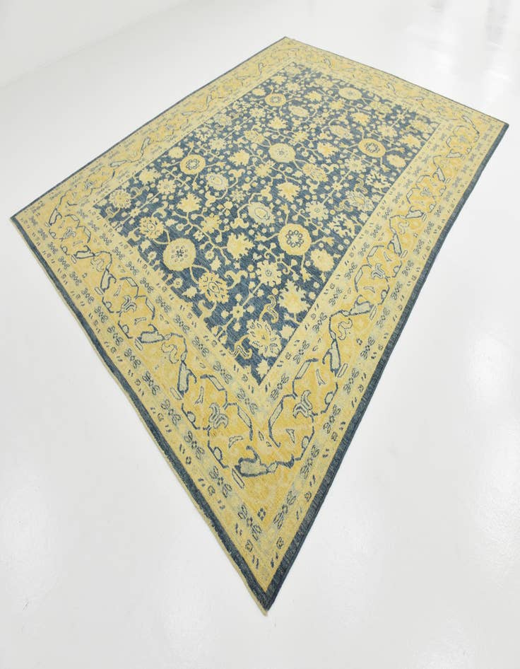 Detail image of  9' 6 x 12' 3  Hand Knotted Peshawar Ziegler Wool Rug