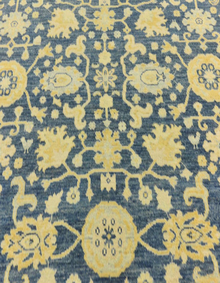 Detail image of  9' 6 x 12' 3  Hand Knotted Peshawar Ziegler Wool Rug