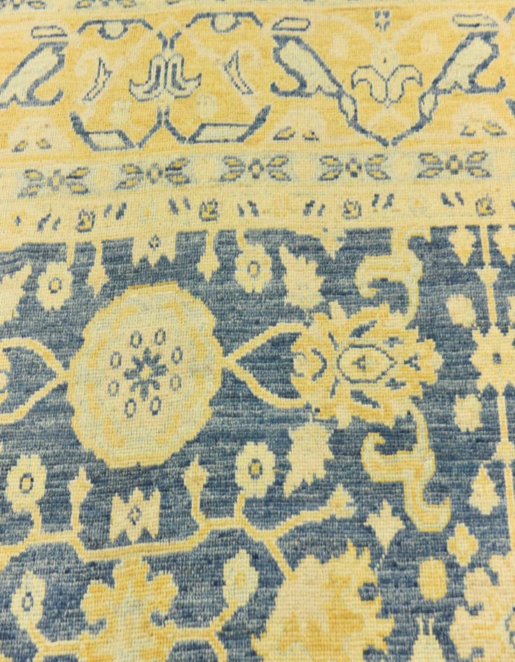 Detail image of  9' 6 x 12' 3  Hand Knotted Peshawar Ziegler Wool Rug