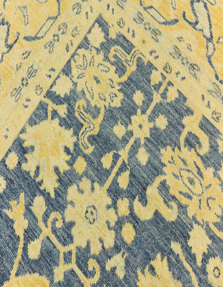 Detail image of  9' 6 x 12' 3  Hand Knotted Peshawar Ziegler Wool Rug