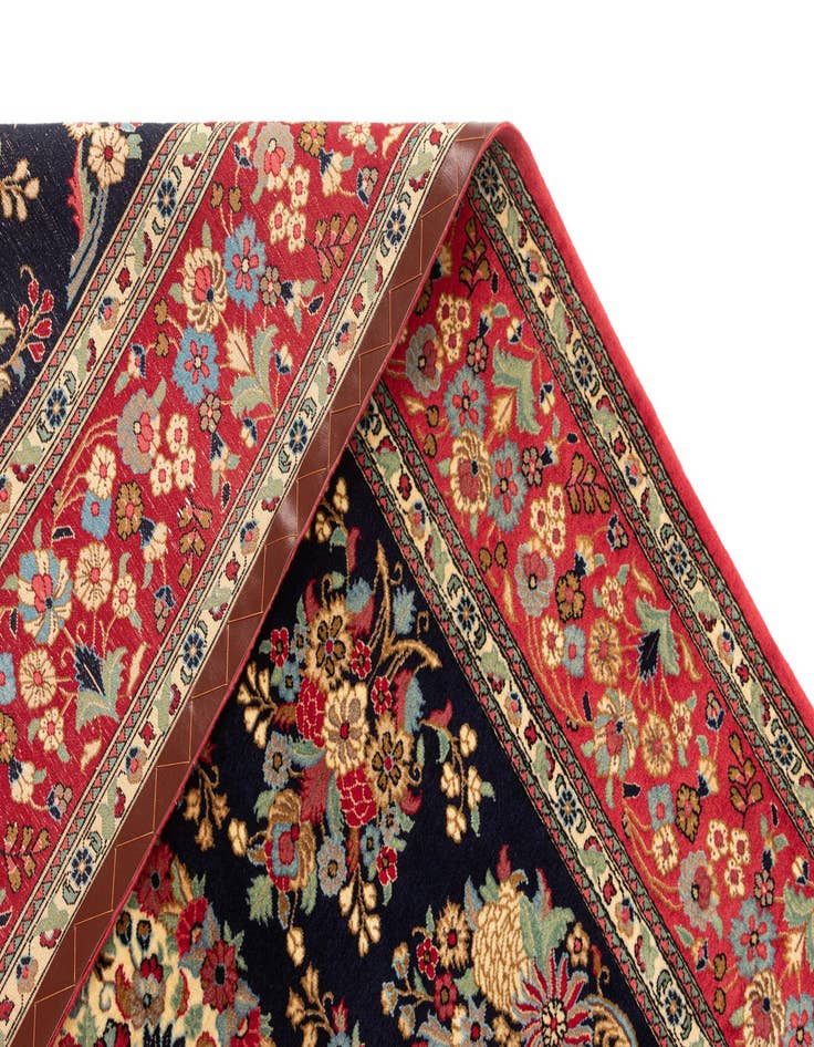 Detail image of  6' 7 x 9' 8  Hand Knotted Qom Persian Rug