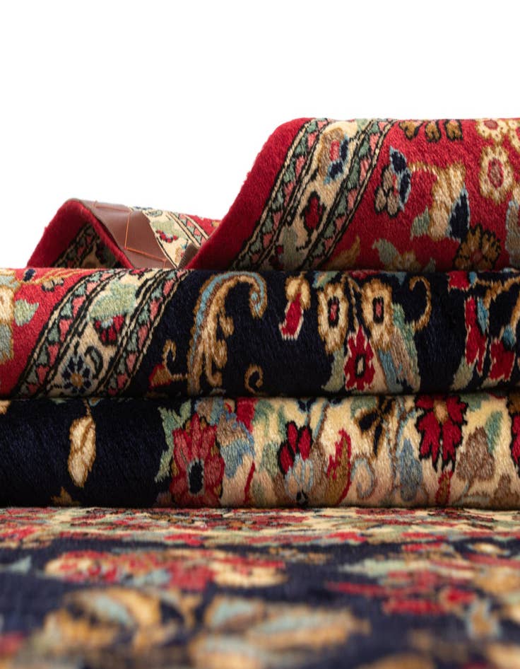 Detail image of  6' 7 x 9' 8  Hand Knotted Qom Persian Rug