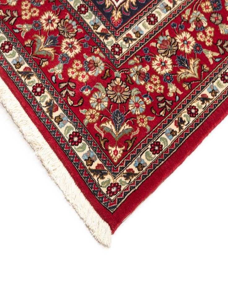 Detail image of  6' 6 x 10'  Hand Knotted Qom Persian Rug