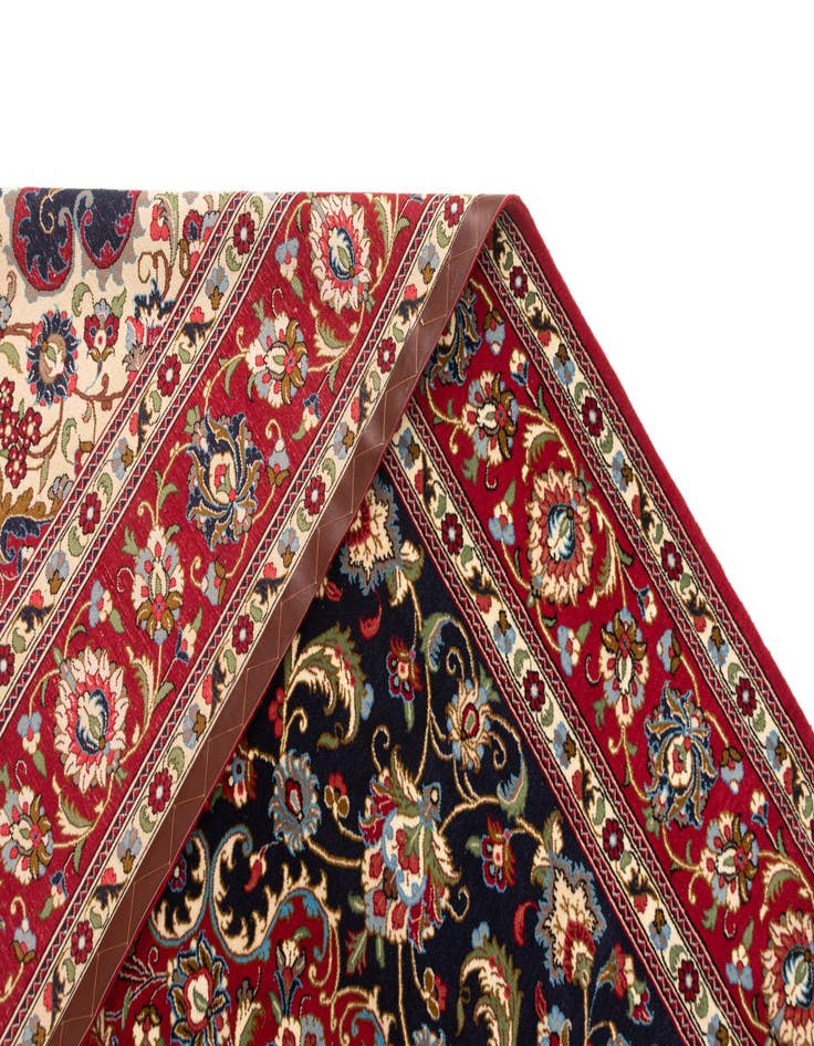 Detail image of  6' 7 x 9' 9  Hand Knotted Qom Persian Rug