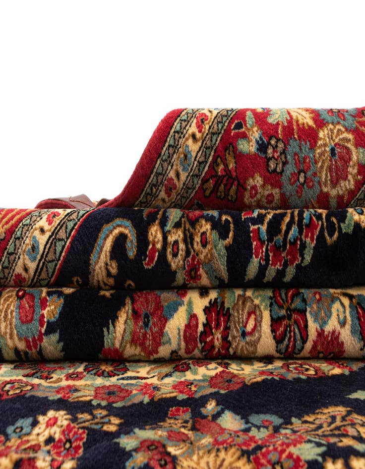 Detail image of  6' 7 x 9' 9  Hand Knotted Qom Persian Rug