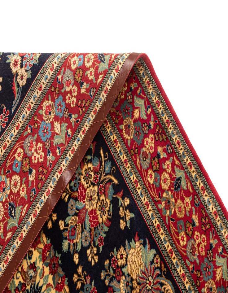 Detail image of  6' 7 x 9' 9  Hand Knotted Qom Persian Rug