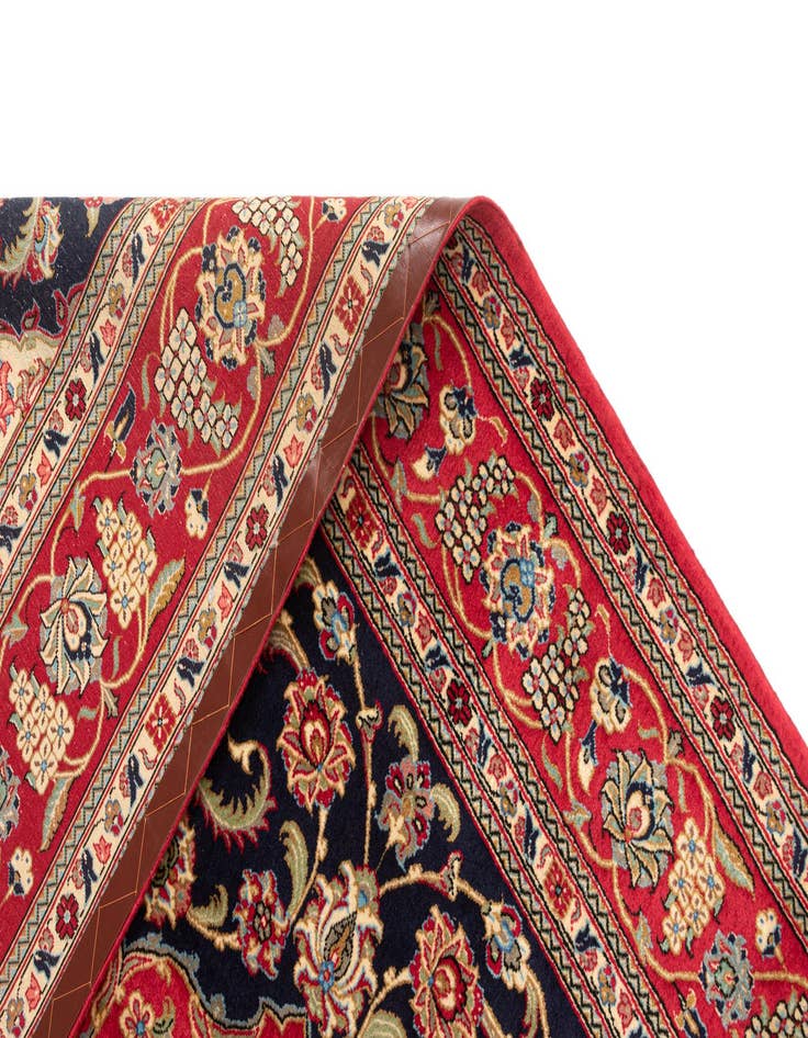 Detail image of  6' 6 x 10' 4  Hand Knotted Qom Persian Rug