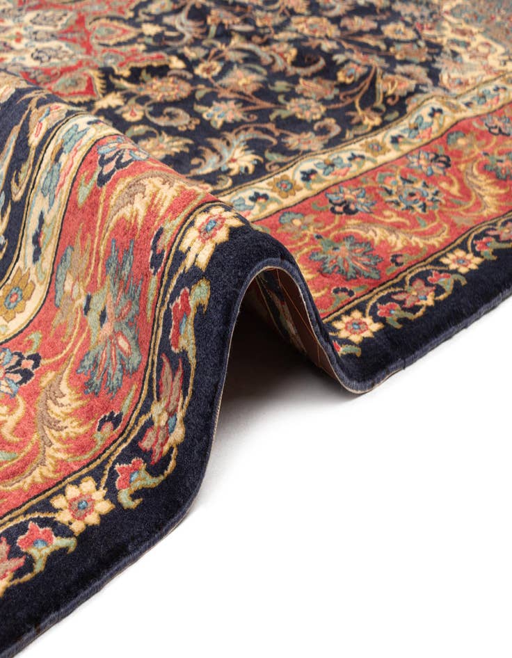 Detail image of  6' 7 x 9' 10  Hand Knotted Qom Persian Rug