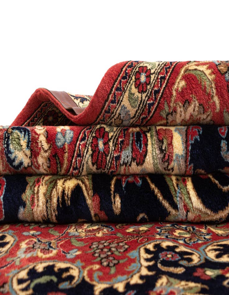 Detail image of  6' 8 x 9' 11  Hand Knotted Qom Persian Rug