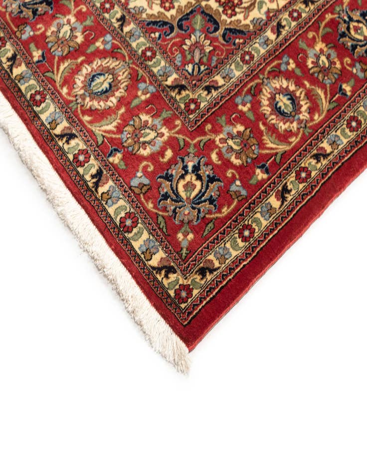 Detail image of  6' 8 x 9' 11  Hand Knotted Qom Persian Rug