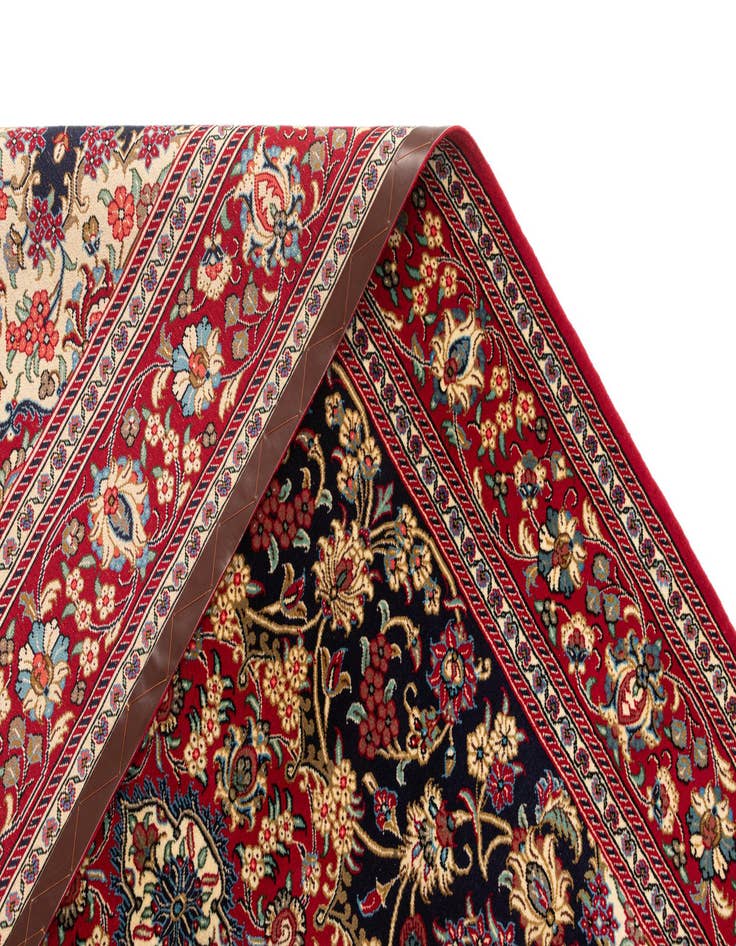 Detail image of  4' 9 x 7' 5  Hand Knotted Qom Persian Rug