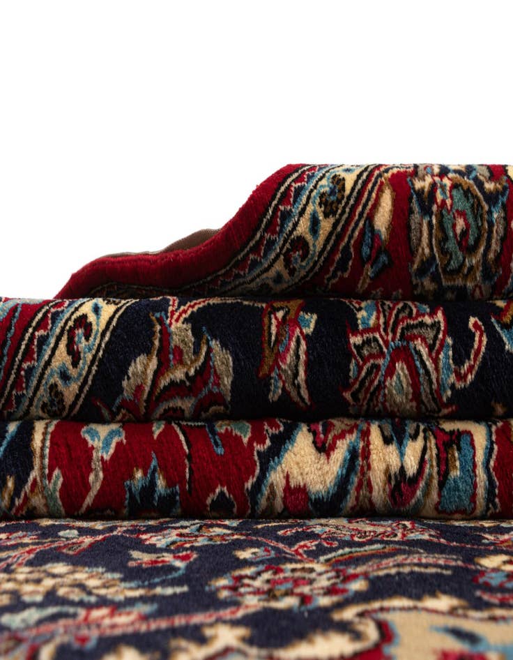 Detail image of  4' 8 x 6' 9  Hand Knotted Qom Persian Rug