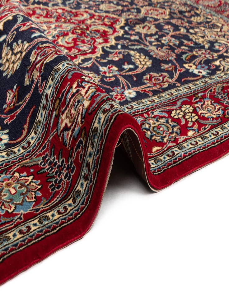 Detail image of  4' 8 x 6' 9  Hand Knotted Qom Persian Rug