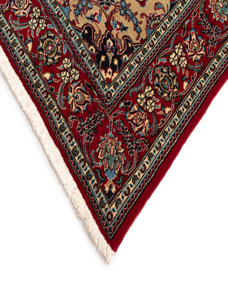 Detail image of  4' 8 x 6' 9  Hand Knotted Qom Persian Rug