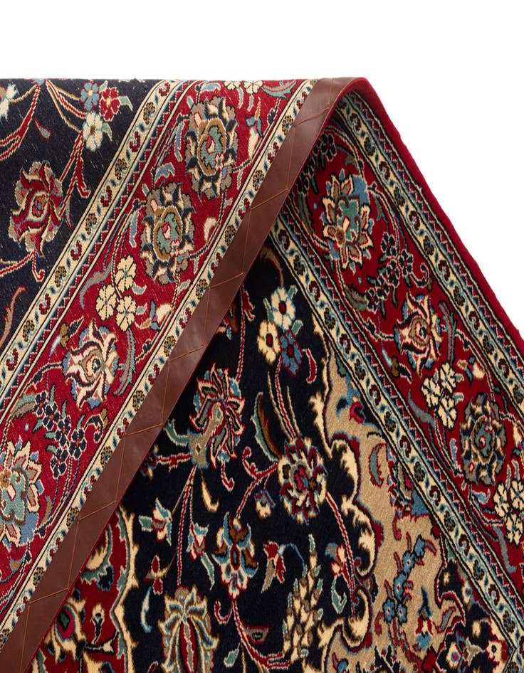 Detail image of  4' 8 x 6' 9  Hand Knotted Qom Persian Rug