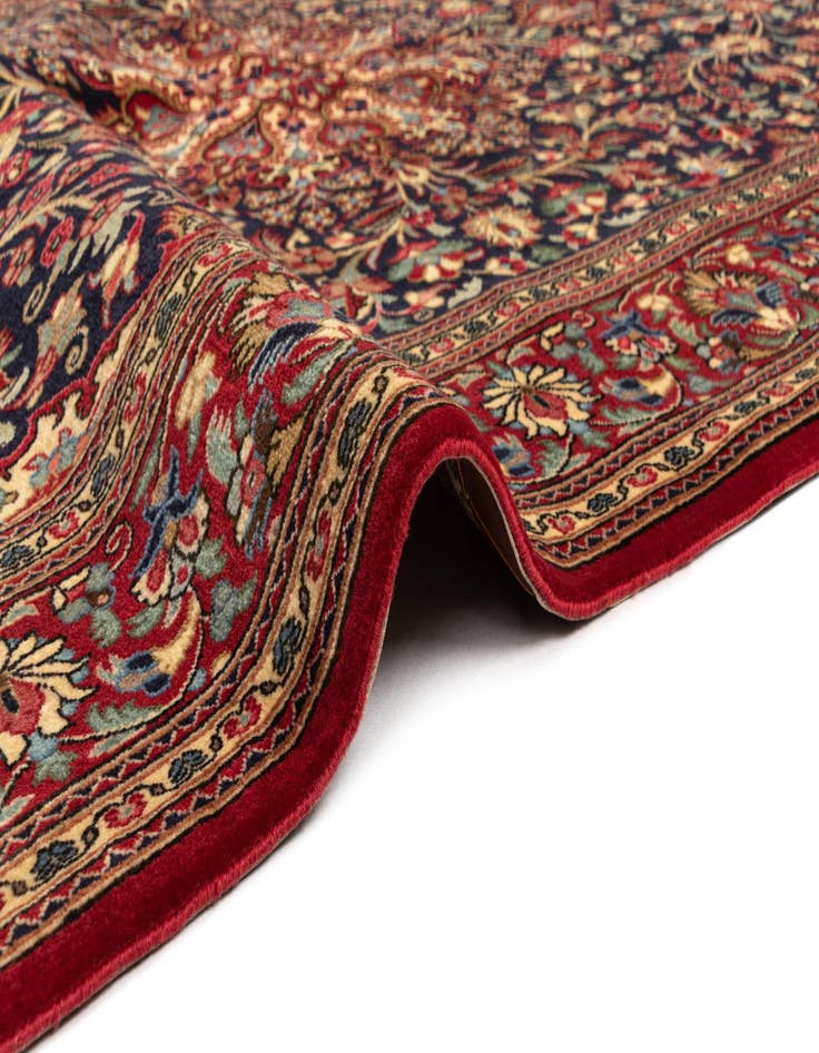 Detail image of  4' 8 x 7' 1  Hand Knotted Qom Persian Rug