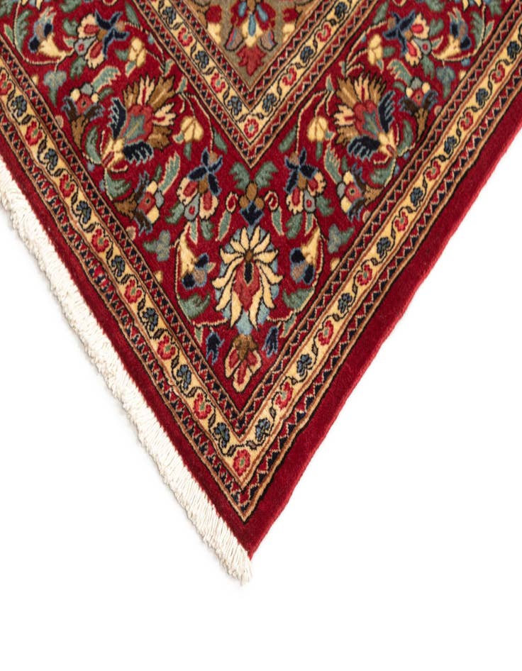 Detail image of  4' 8 x 7' 1  Hand Knotted Qom Persian Rug