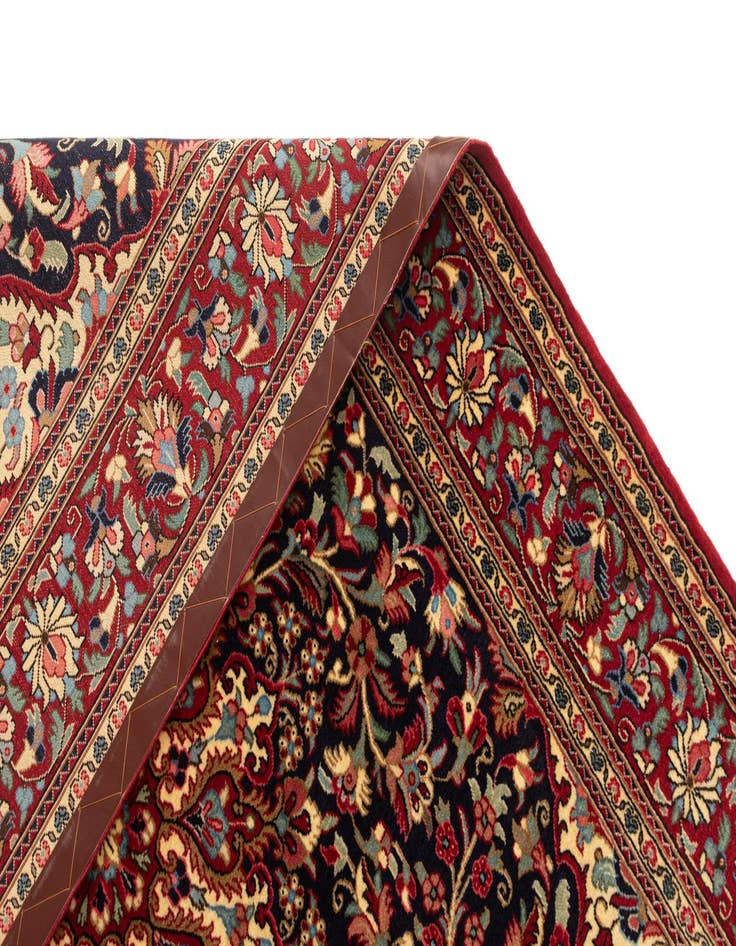 Detail image of  4' 8 x 7' 1  Hand Knotted Qom Persian Rug