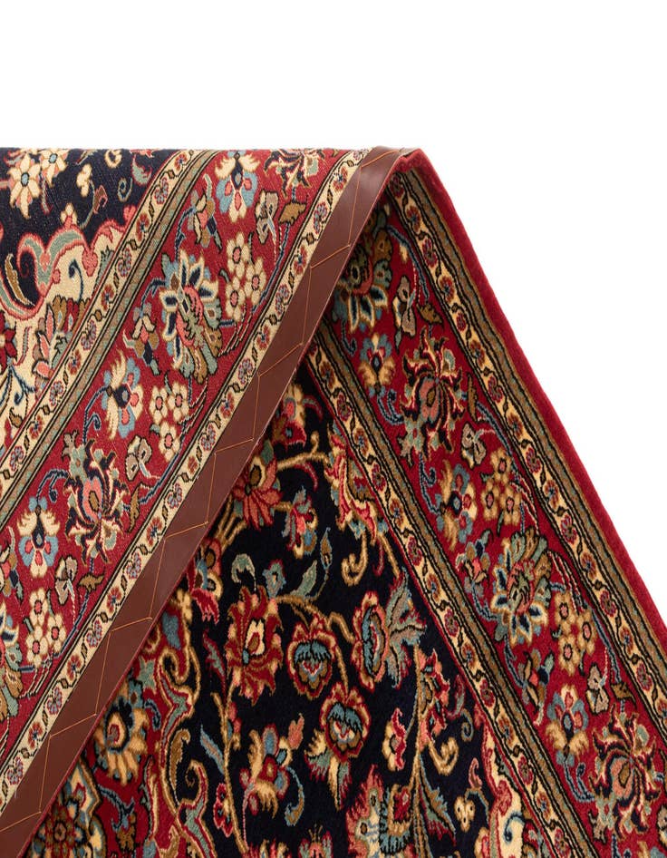 Detail image of  4' 8 x 6' 6  Hand Knotted Qom Persian Rug