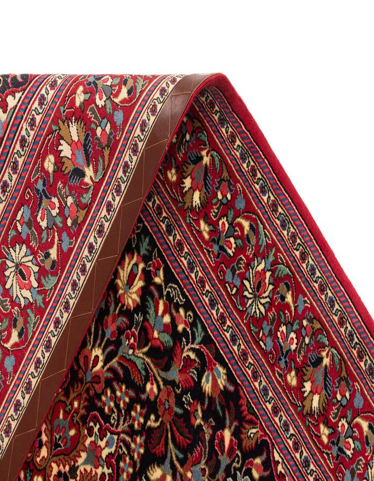 Detail image of  4' 8 x 6' 11  Hand Knotted Qom Persian Rug