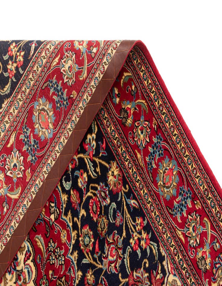 Detail image of  4' 6 x 6' 9  Hand Knotted Qom Persian Rug