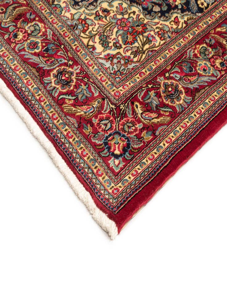 Detail image of  4' 8 x 7' 1  Hand Knotted Qom Persian Rug