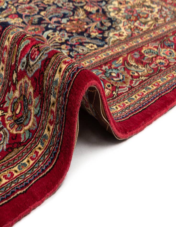 Detail image of  4' 8 x 7' 1  Hand Knotted Qom Persian Rug