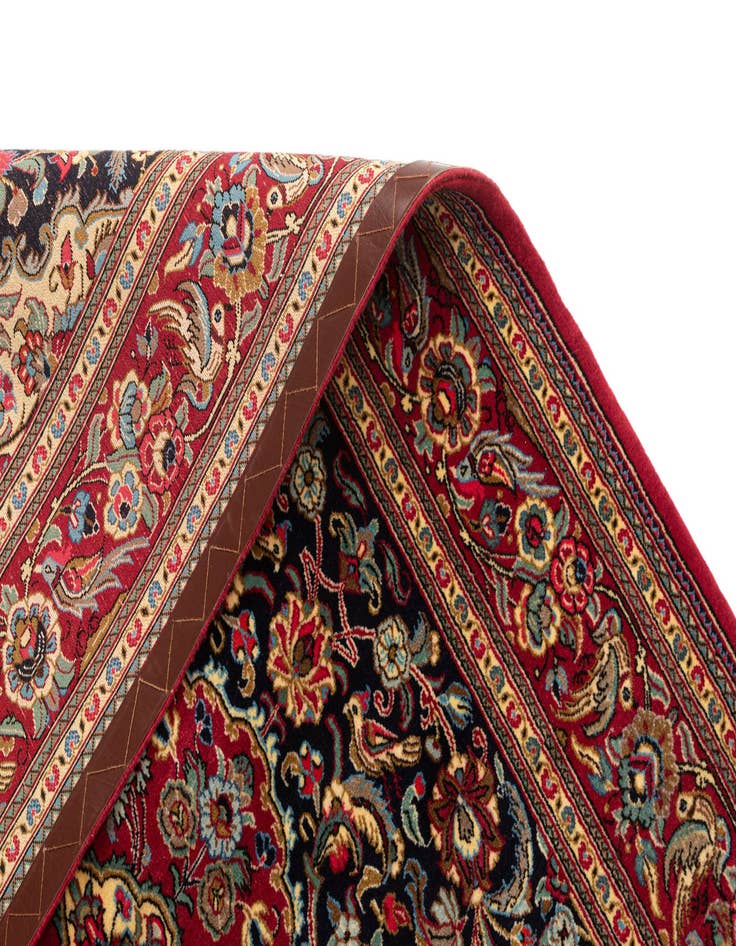 Detail image of  4' 8 x 7' 1  Hand Knotted Qom Persian Rug