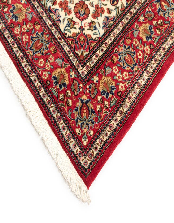 Detail image of  4' 9 x 7' 1  Hand Knotted Qom Persian Rug