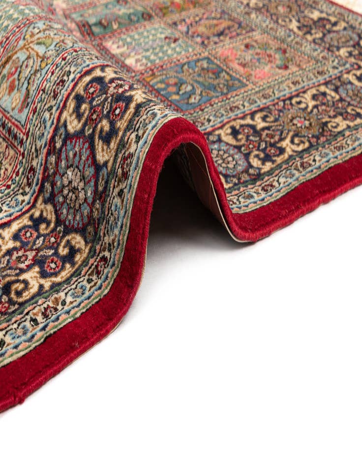 Detail image of  3' 5 x 4' 10  Hand Knotted Qom Persian Rug