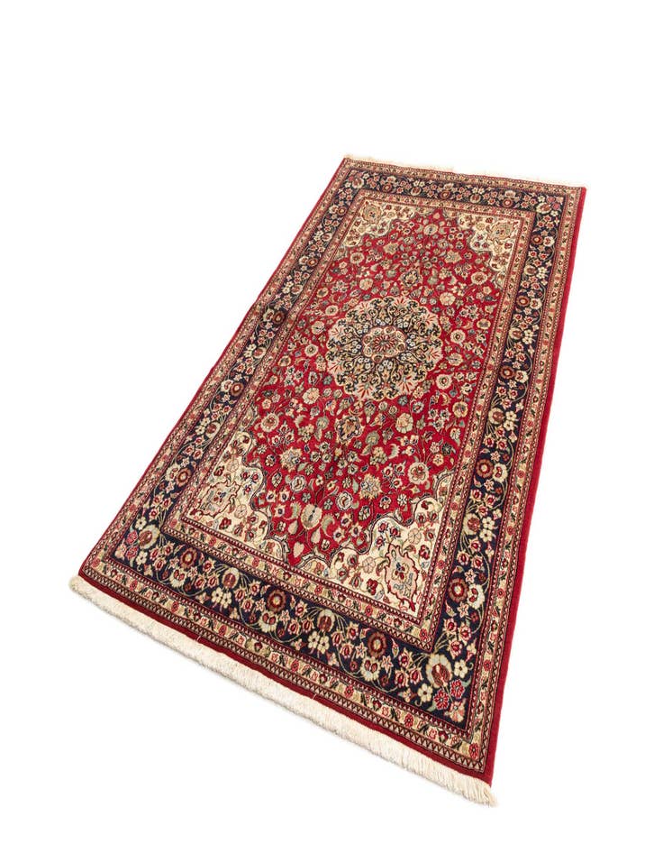 Detail image of  5' x 7' 10  Hand Knotted Qom Persian Rug