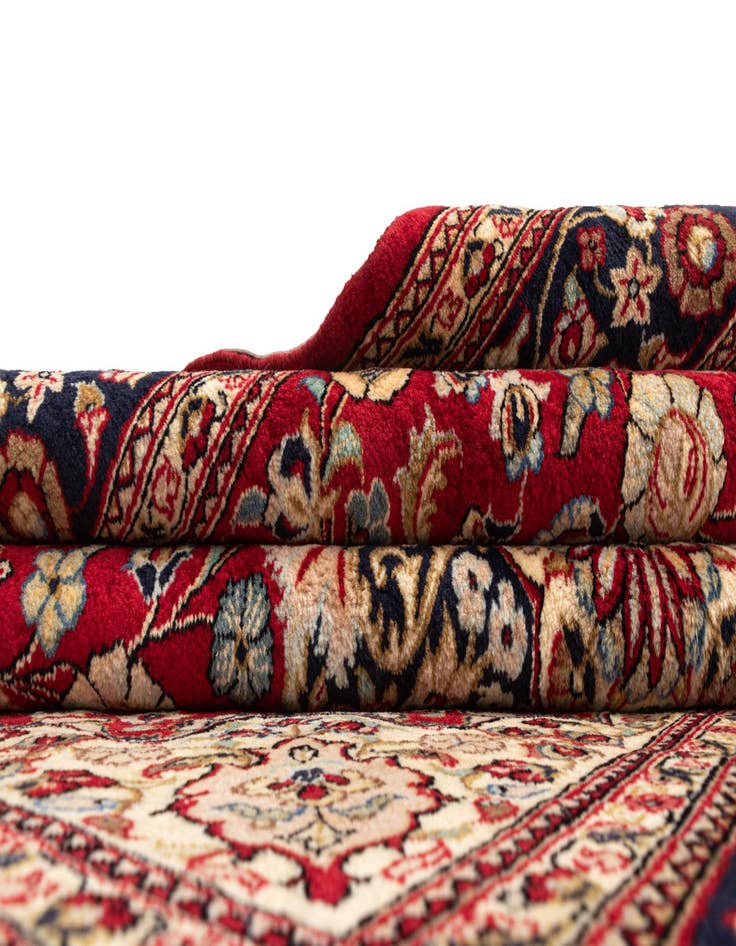 Detail image of  5' x 7' 10  Hand Knotted Qom Persian Rug