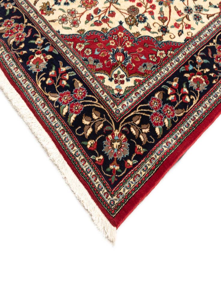 Detail image of  5' 1 x 7' 11  Hand Knotted Qom Persian Rug