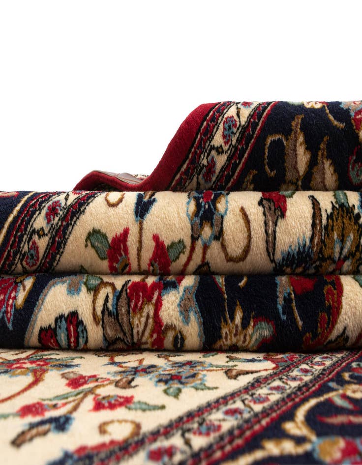 Detail image of  5' x 8' 6  Hand Knotted Qom Persian Rug