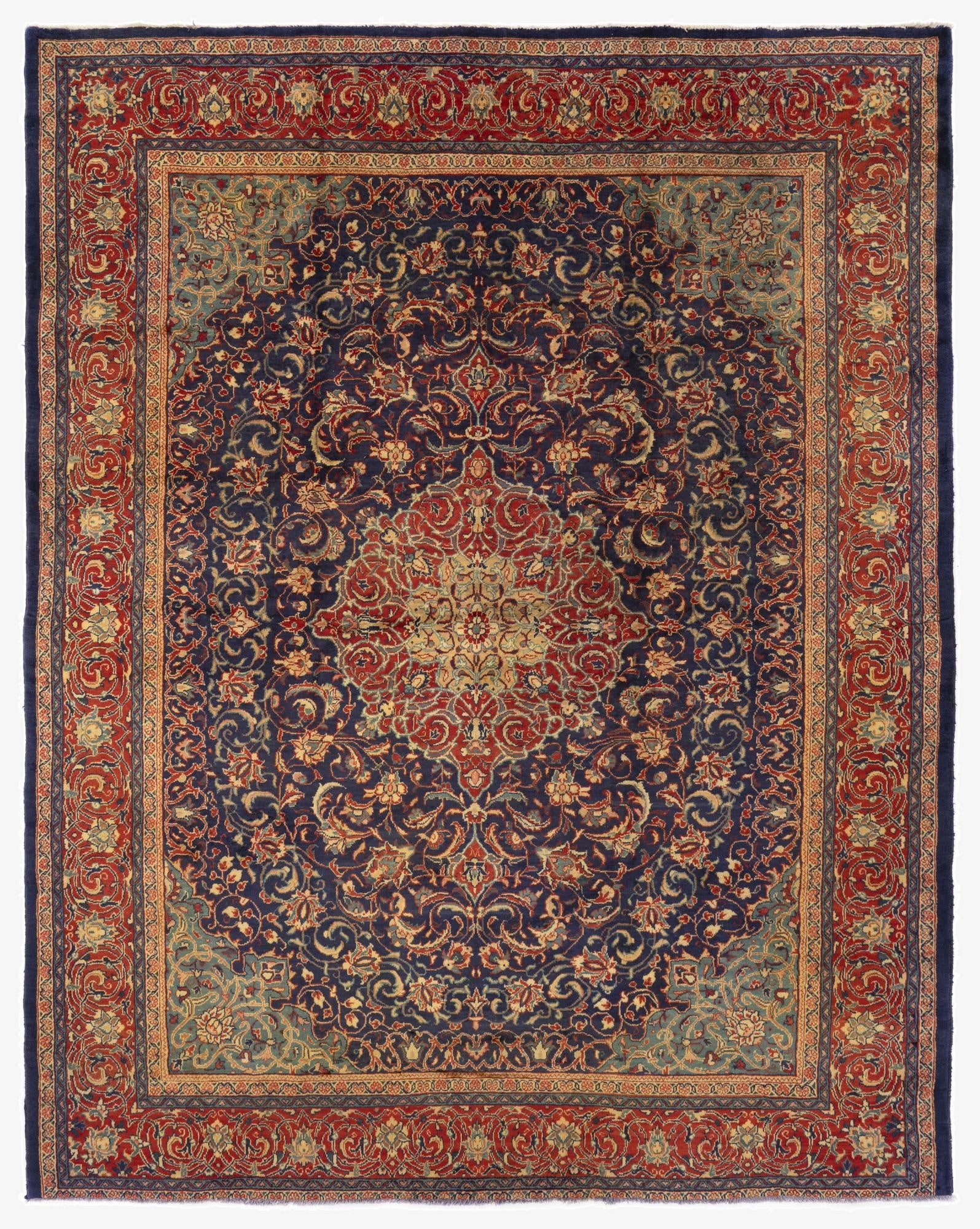  10' x 12' 10  Hand Knotted Sarough Persian Wool Rug