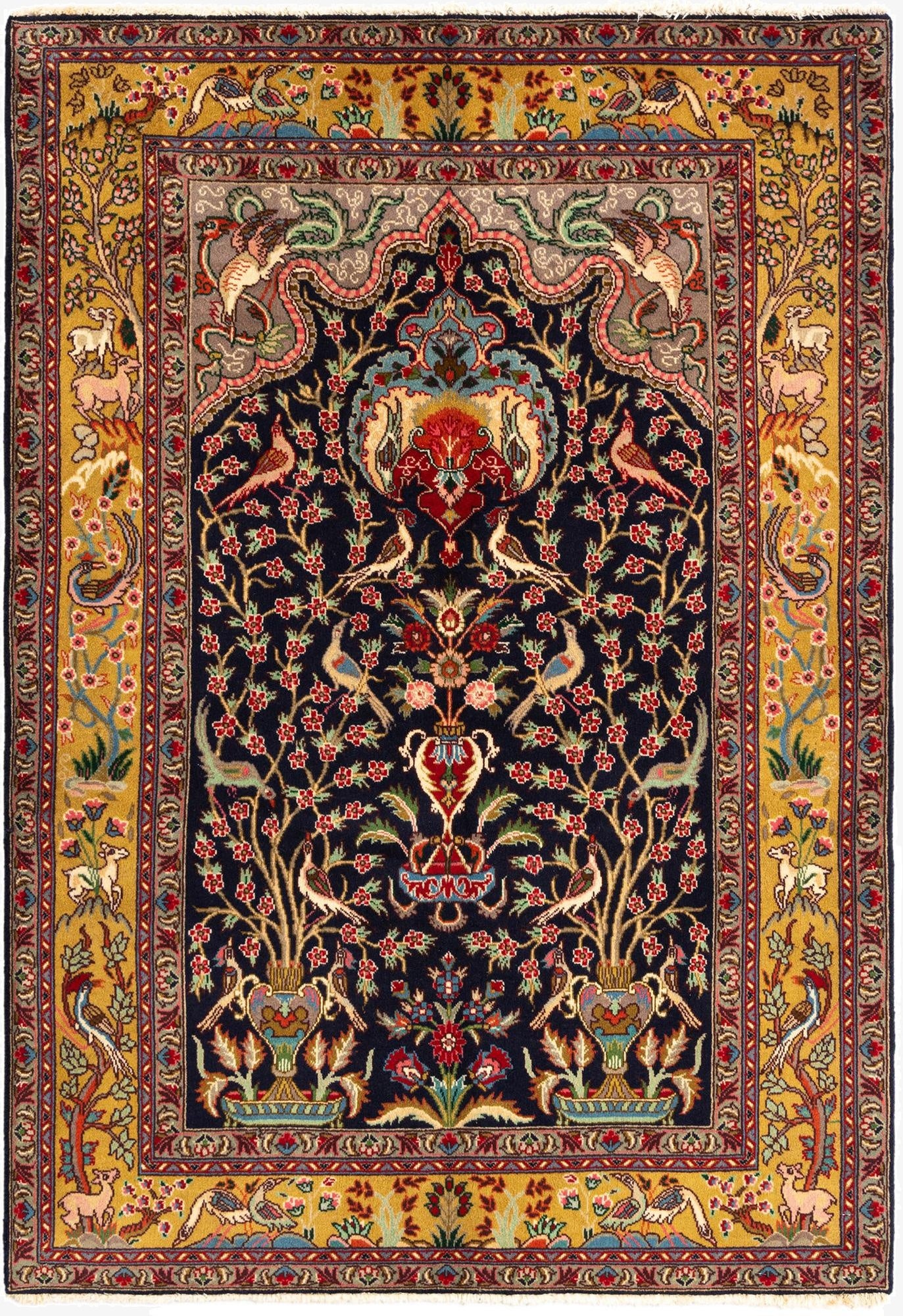  3' 2 x 4' 8 Tabriz Wool Rug