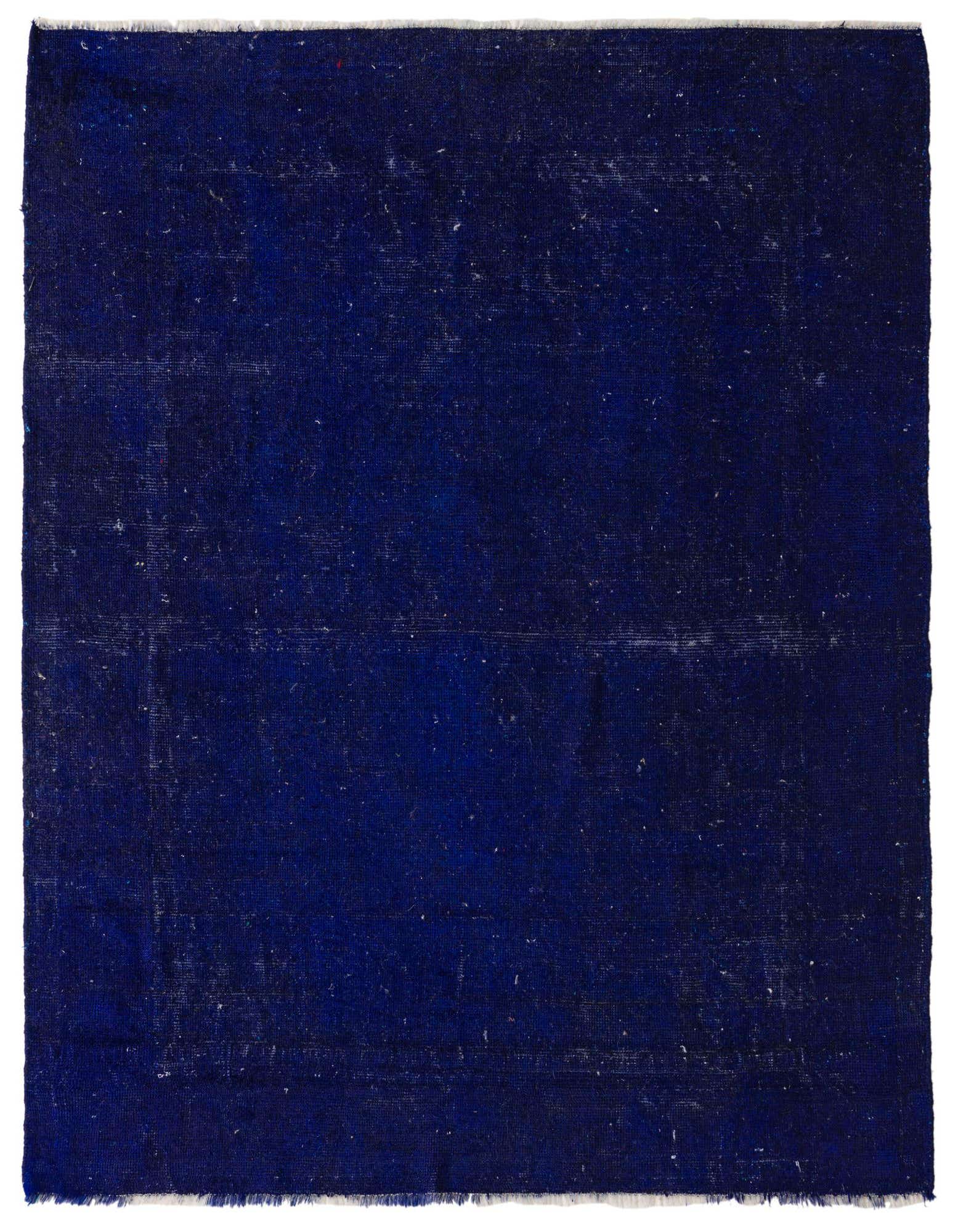 A 5x8 rectangular blue Persian-style area rug with a vintage, distressed look and flat pile.